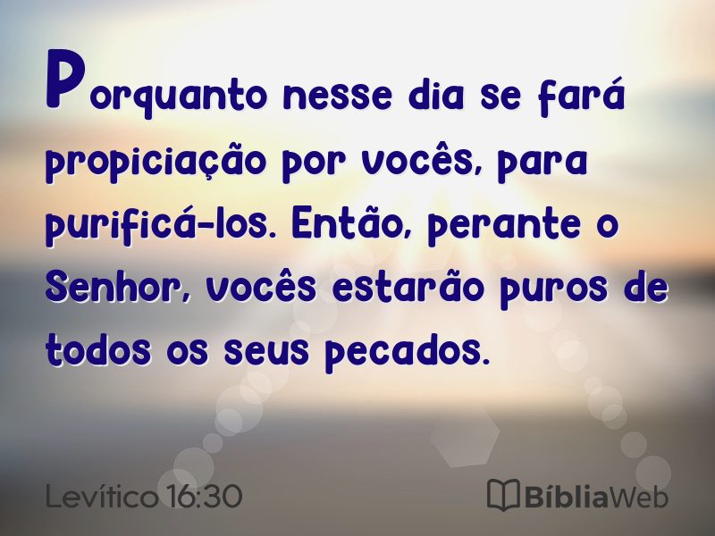 Levítico 16:30 em imagem para compartilhar