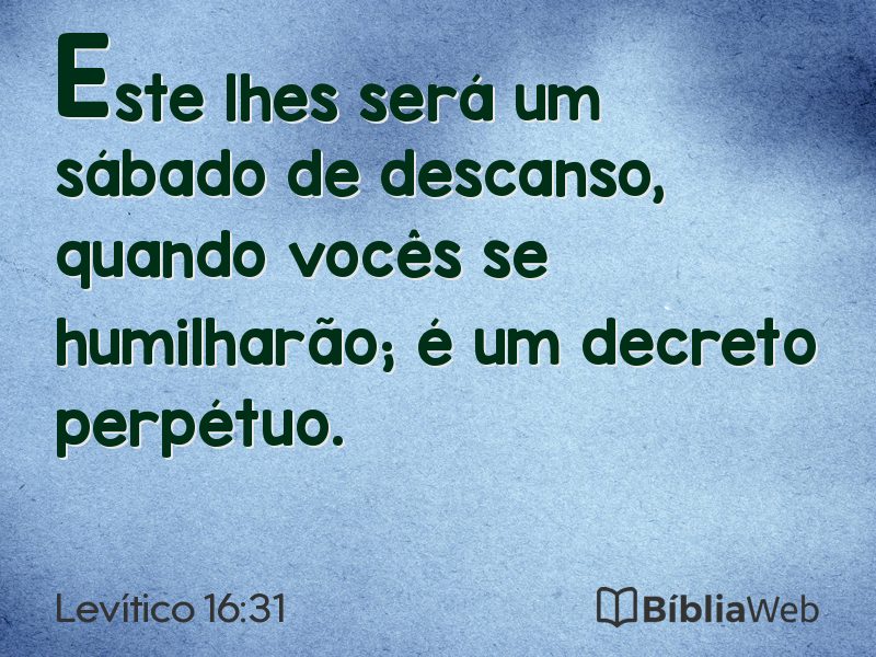Levítico 16:31 em imagem para compartilhar