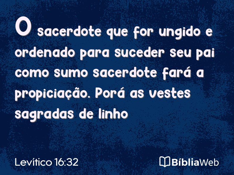 Levítico 16:32 em imagem para compartilhar