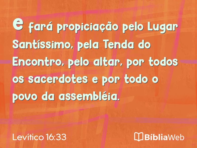Levítico 16:33 em imagem para compartilhar