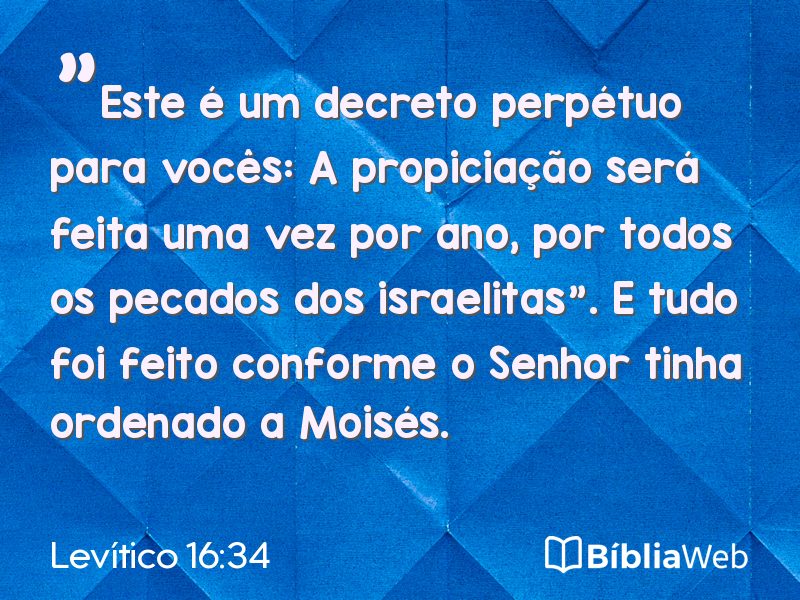 Levítico 16:34 em imagem para compartilhar