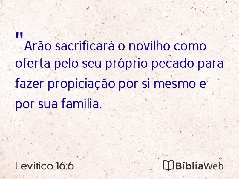 Levítico 16:6 em imagem para compartilhar