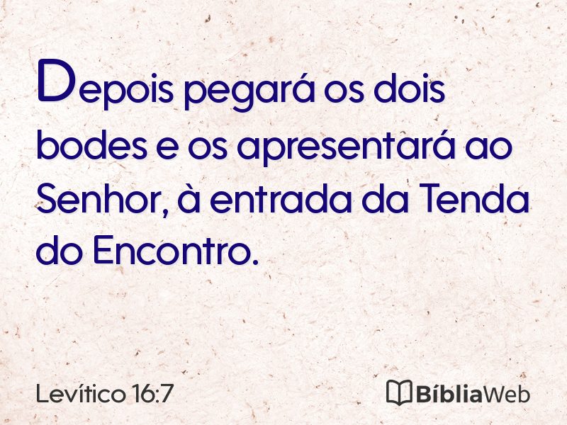 Levítico 16:7 em imagem para compartilhar