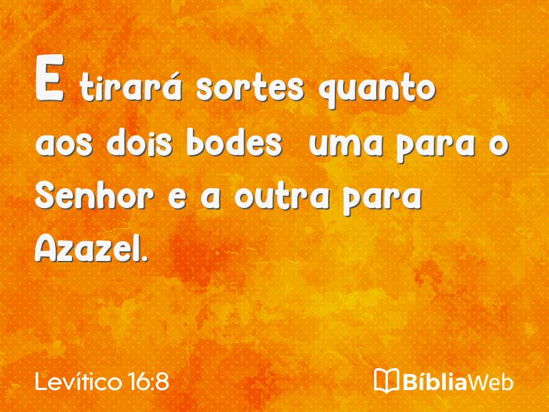 Levítico 16:8 em imagem para compartilhar