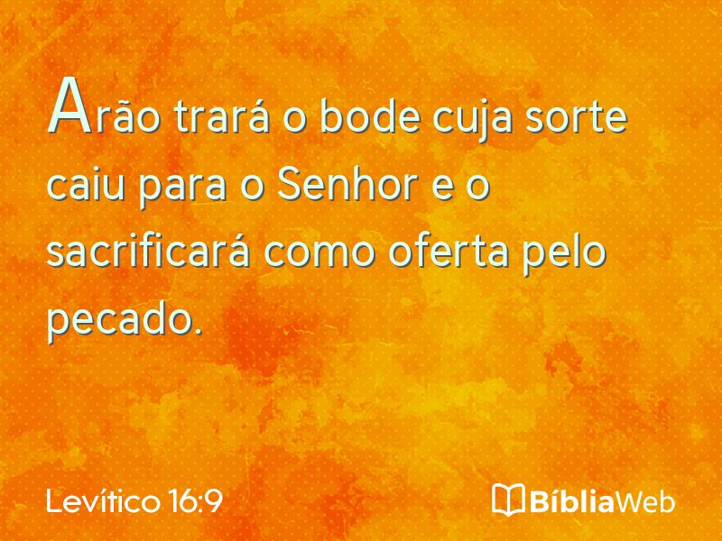 Levítico 16:9 em imagem para compartilhar