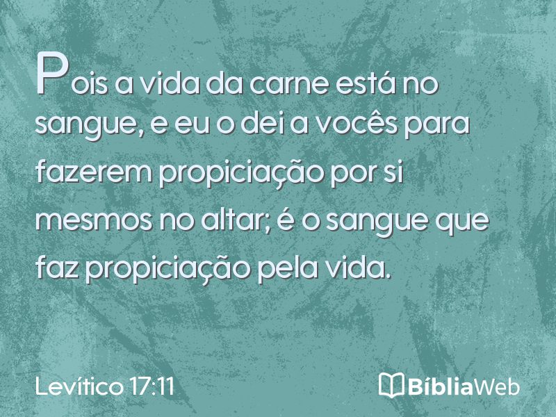Levítico 17:11 em imagem para compartilhar