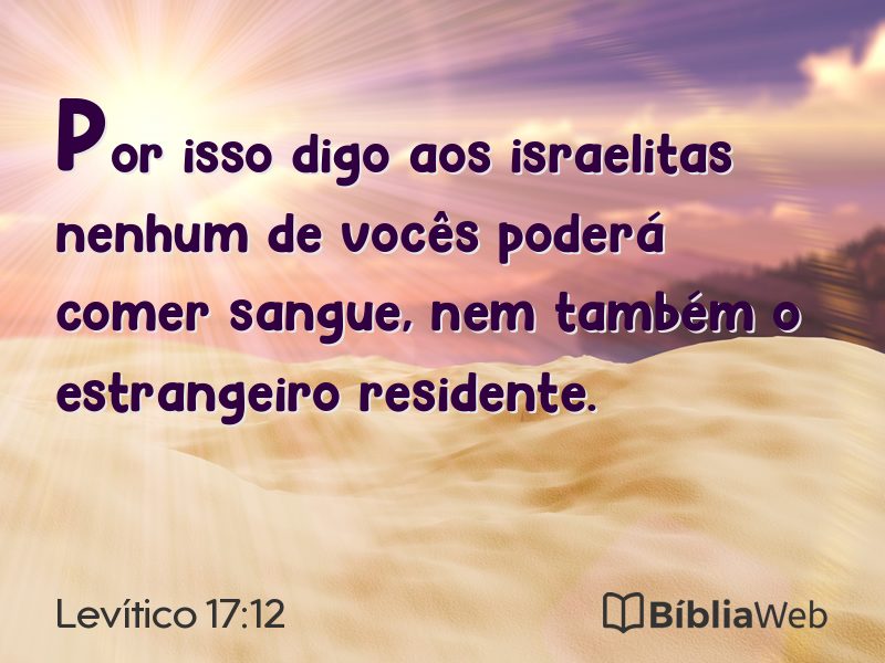 Levítico 17:12 em imagem para compartilhar