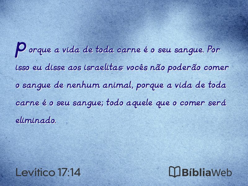 Levítico 17:14 em imagem para compartilhar