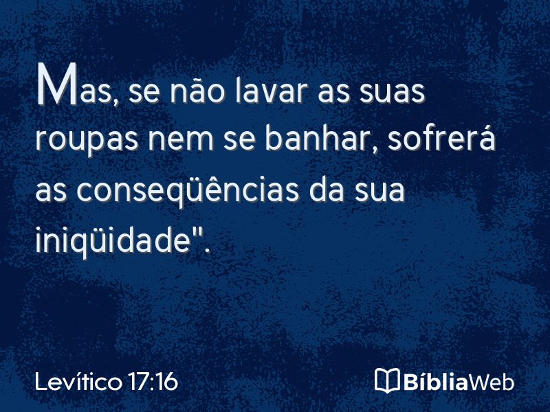 Levítico 17:16 em imagem para compartilhar