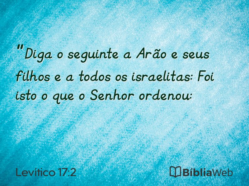 Levítico 17:2 em imagem para compartilhar