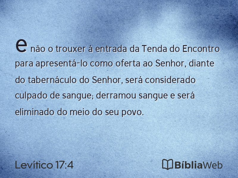 Levítico 17:4 em imagem para compartilhar