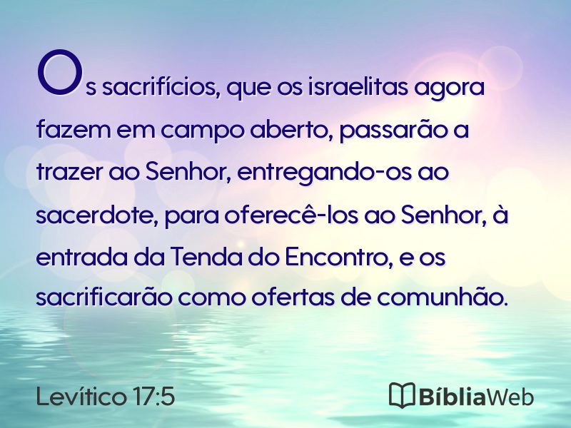 Levítico 17:5 em imagem para compartilhar