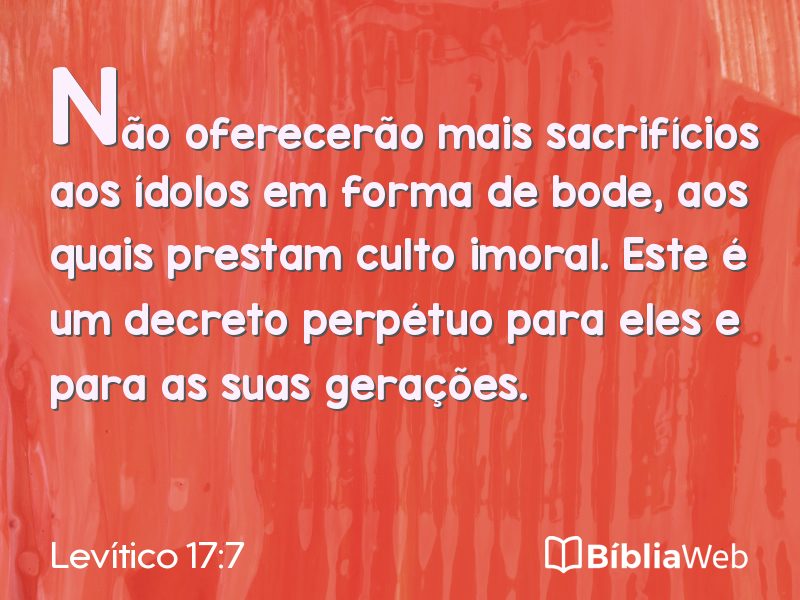 Levítico 17:7 em imagem para compartilhar