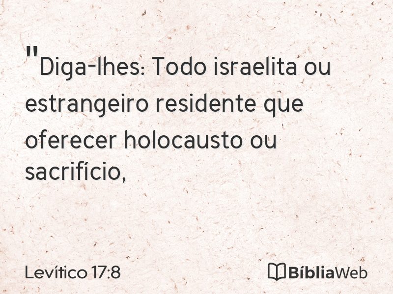 Levítico 17:8 em imagem para compartilhar