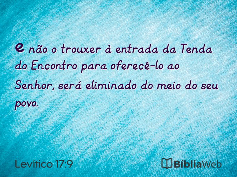 Levítico 17:9 em imagem para compartilhar