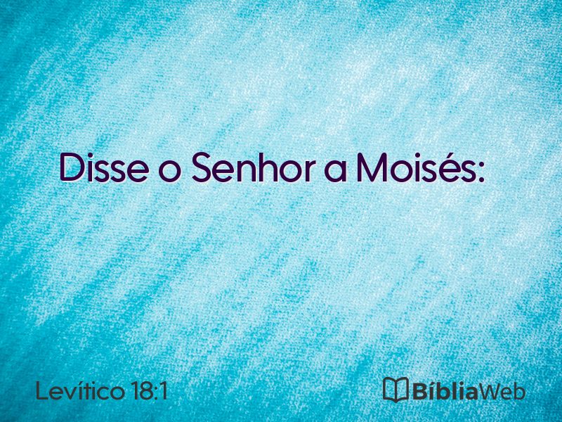 Levítico 18:1 em imagem para compartilhar