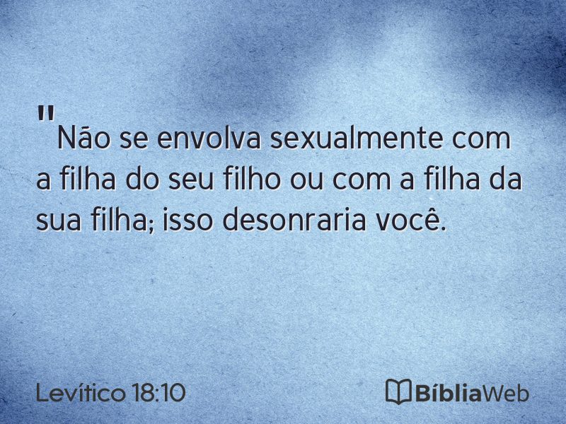 Levítico 18:10 em imagem para compartilhar