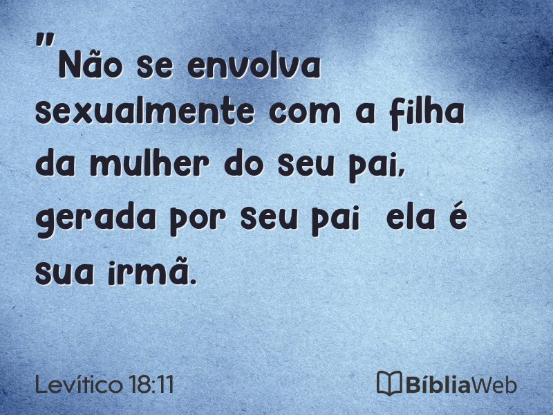 Levítico 18:11 em imagem para compartilhar