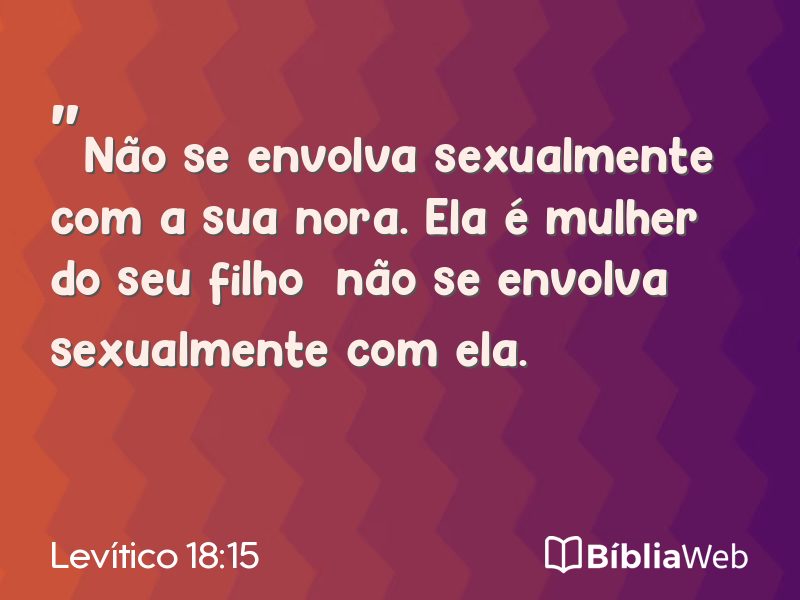 Levítico 18:15 em imagem para compartilhar