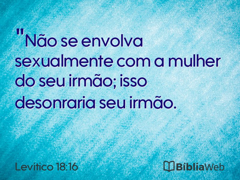 Levítico 18:16 em imagem para compartilhar
