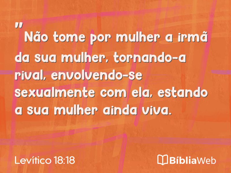 Levítico 18:18 em imagem para compartilhar