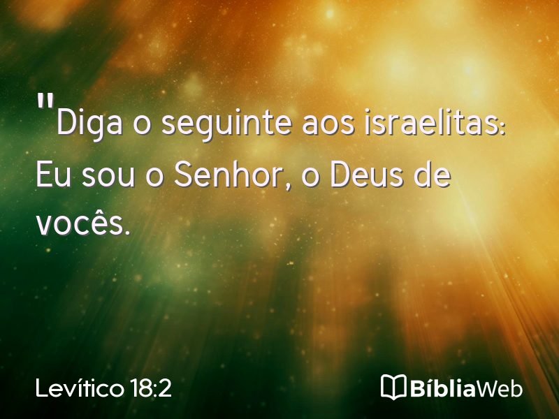 Levítico 18:2 em imagem para compartilhar