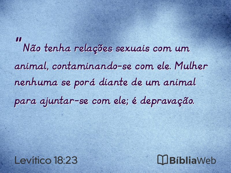 Levítico 18:23 em imagem para compartilhar