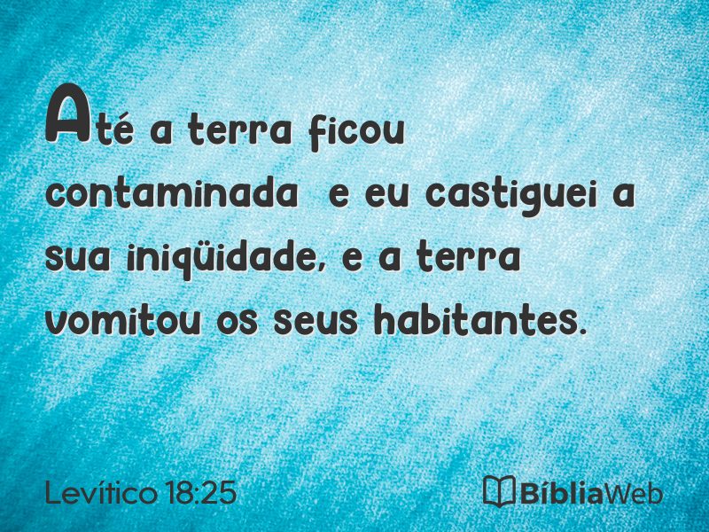 Levítico 18:25 em imagem para compartilhar