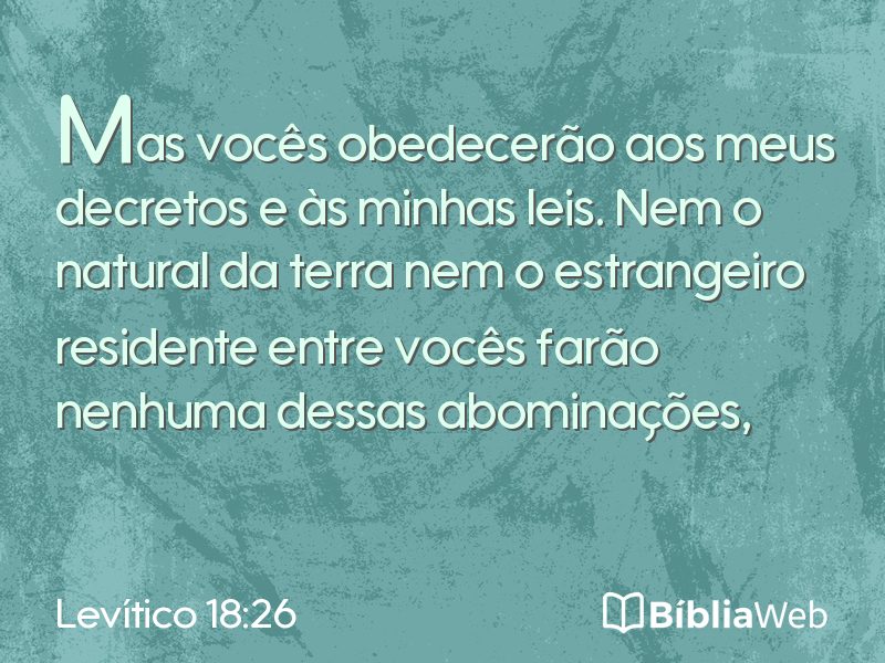 Levítico 18:26 em imagem para compartilhar