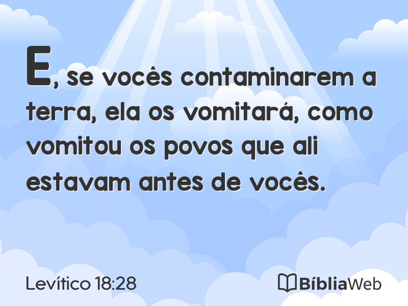 Levítico 18:28 em imagem para compartilhar