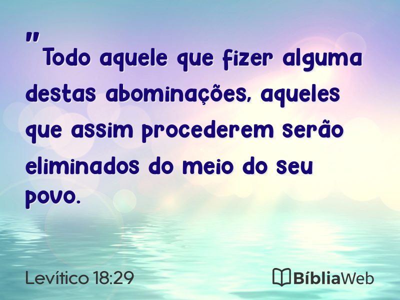 Levítico 18:29 em imagem para compartilhar