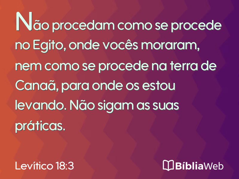 Levítico 18:3 em imagem para compartilhar