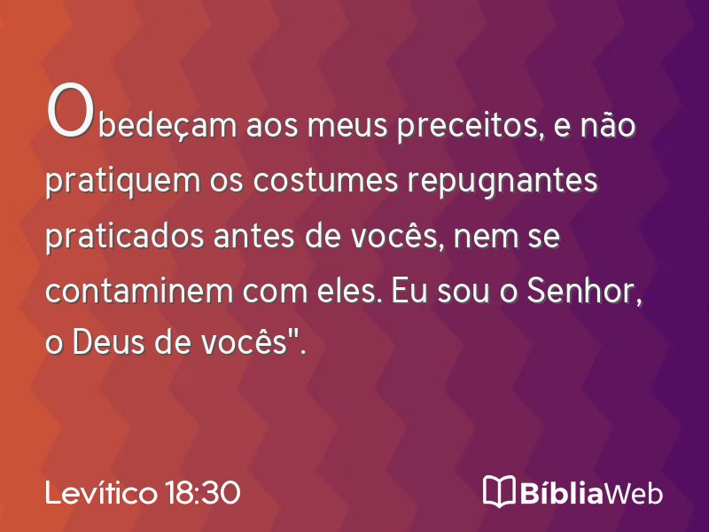 Levítico 18:30 em imagem para compartilhar