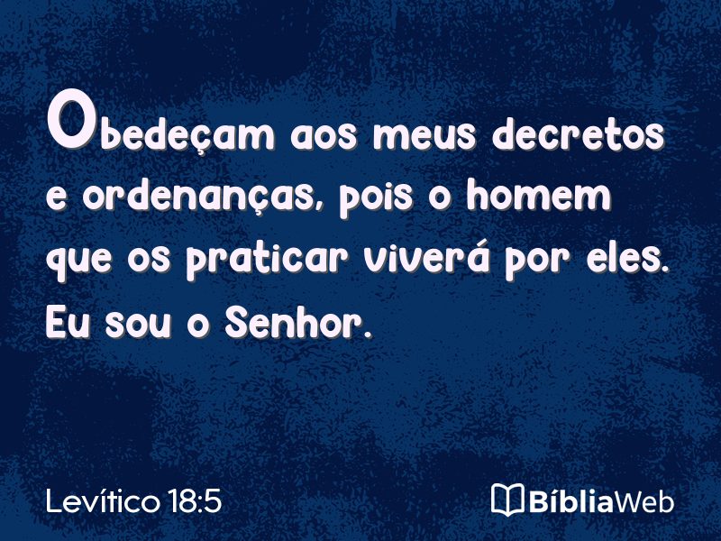 Levítico 18:5 em imagem para compartilhar