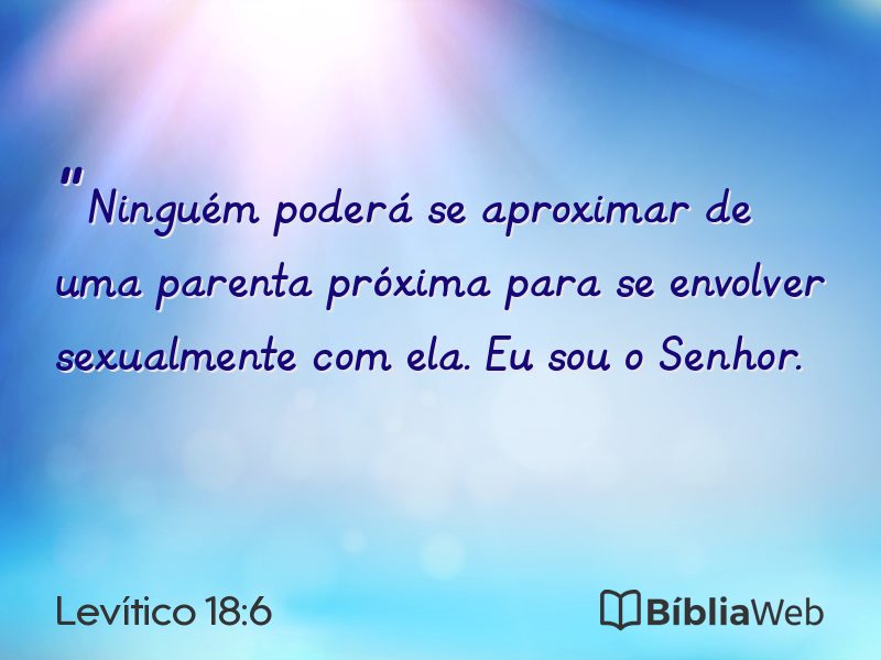 Levítico 18:6 em imagem para compartilhar