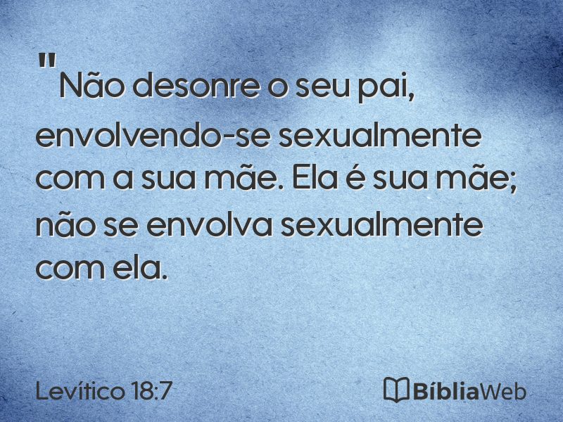 Levítico 18:7 em imagem para compartilhar