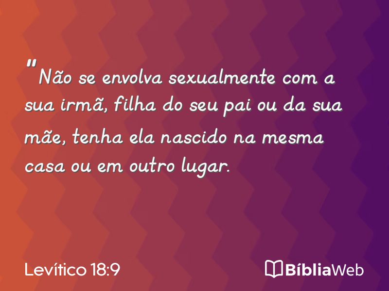 Levítico 18:9 em imagem para compartilhar