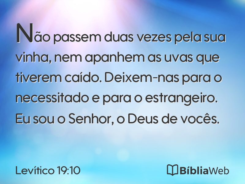 Levítico 19:10 em imagem para compartilhar