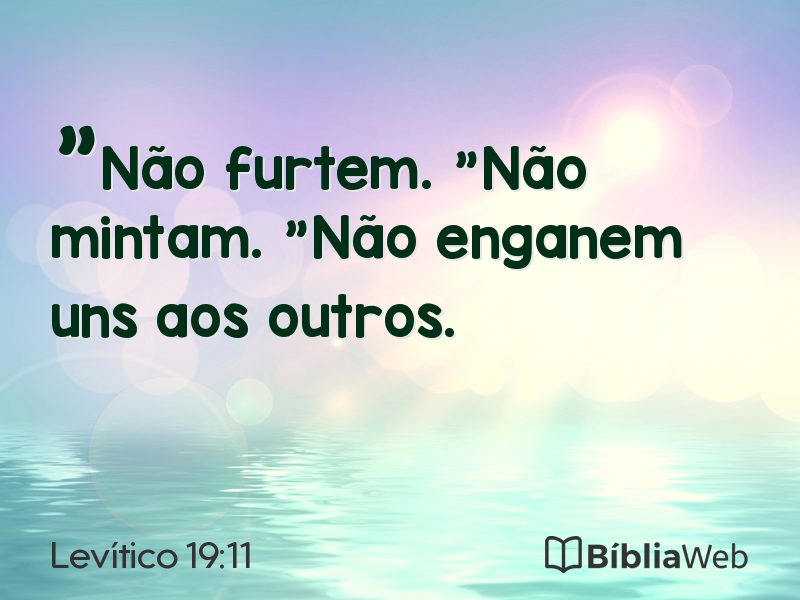 Levítico 19:11 em imagem para compartilhar
