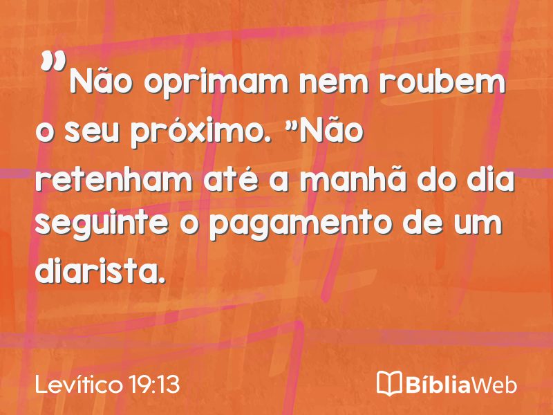 Levítico 19:13 em imagem para compartilhar