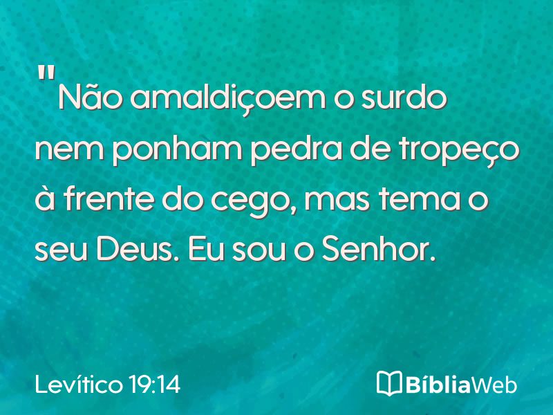 Levítico 19:14 em imagem para compartilhar