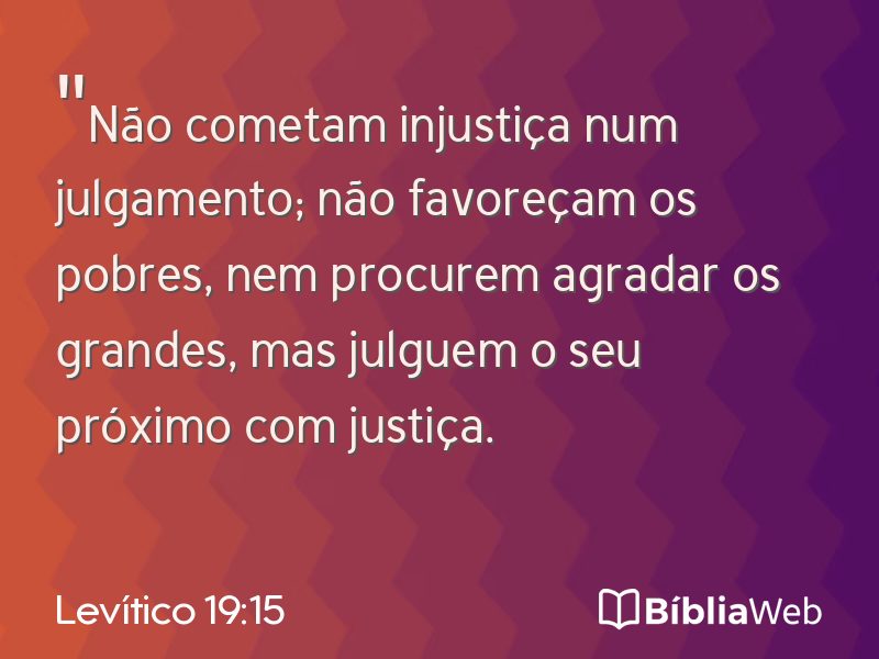 Levítico 19:15 em imagem para compartilhar