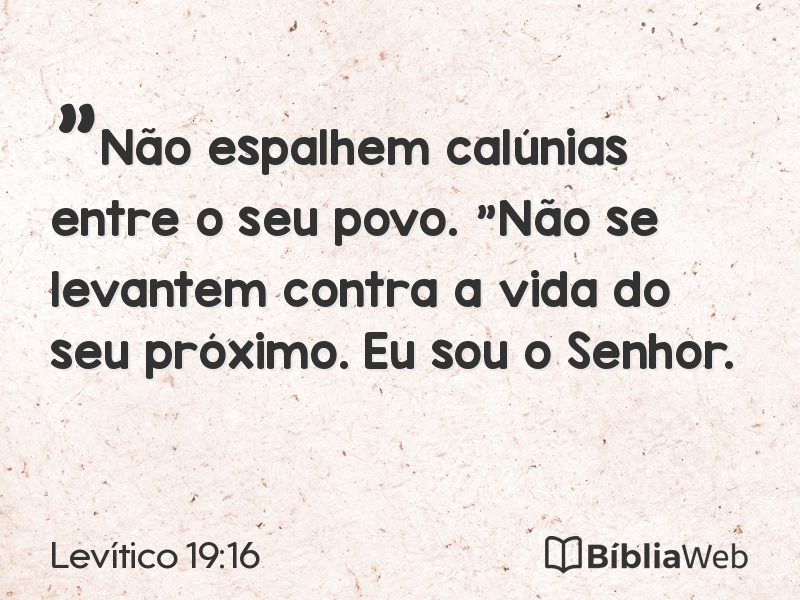 Levítico 19:16 em imagem para compartilhar