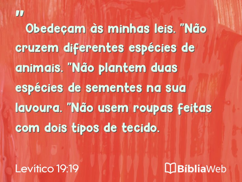 Levítico 19:19 em imagem para compartilhar