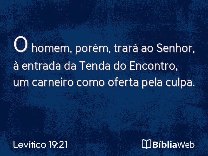 Levítico 19:21 em imagem para compartilhar