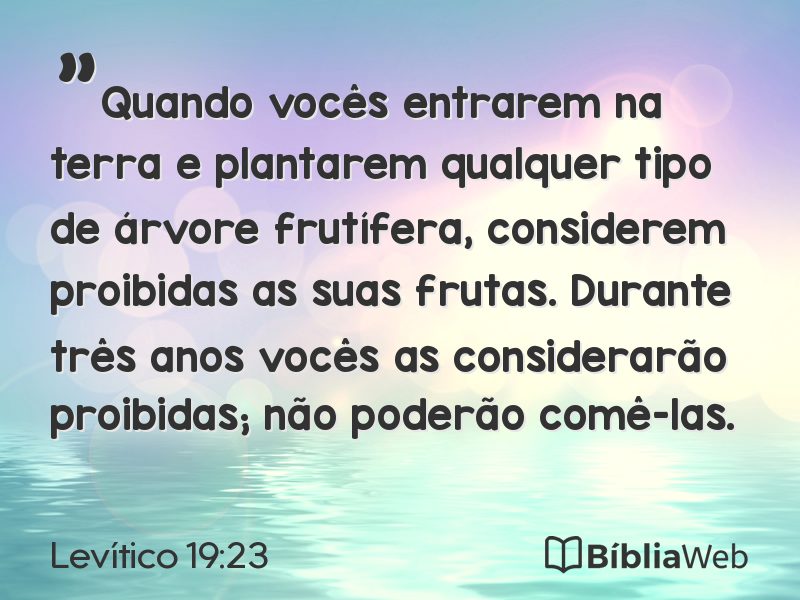 Levítico 19:23 em imagem para compartilhar