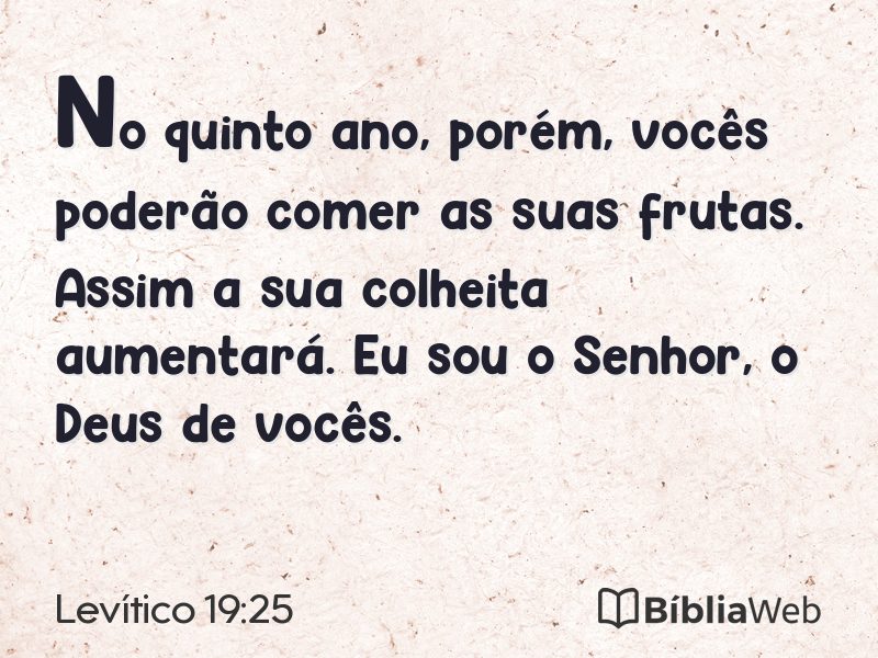 Levítico 19:25 em imagem para compartilhar