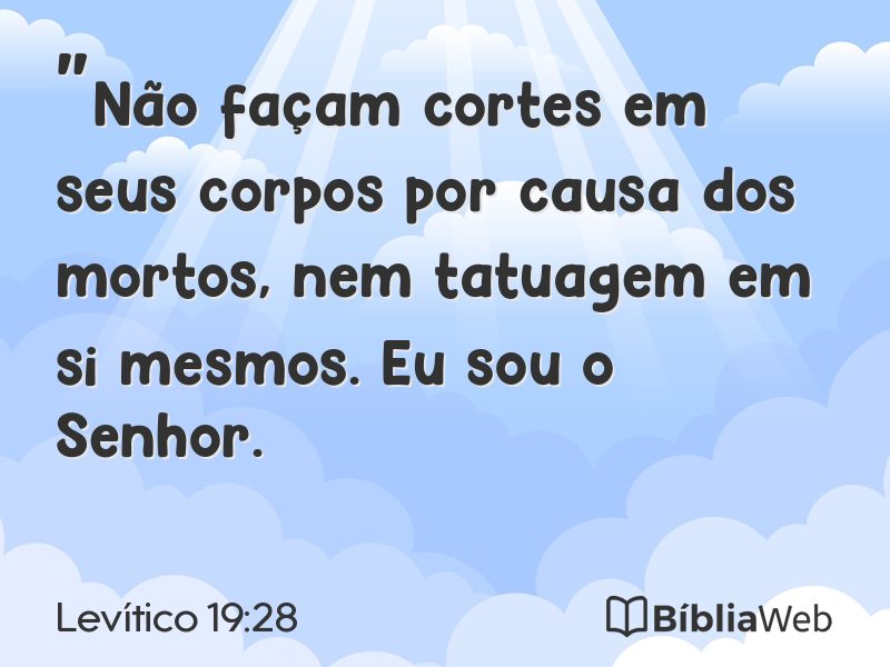 Levítico 19:28 em imagem para compartilhar
