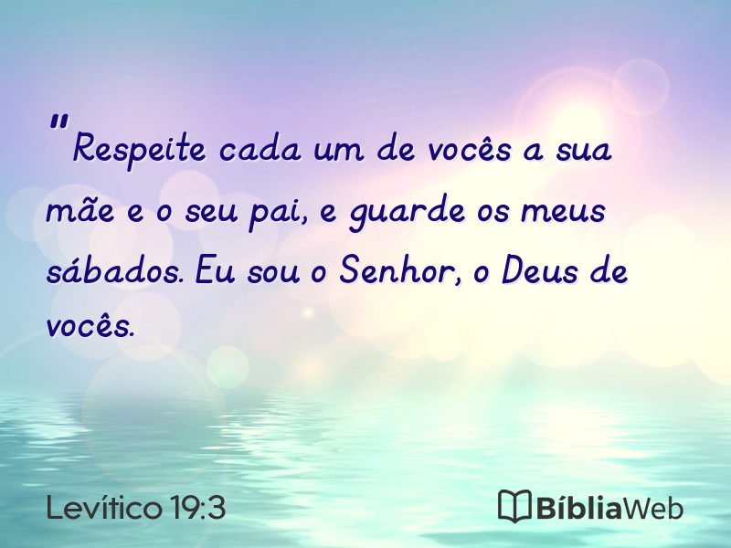 Levítico 19:3 em imagem para compartilhar