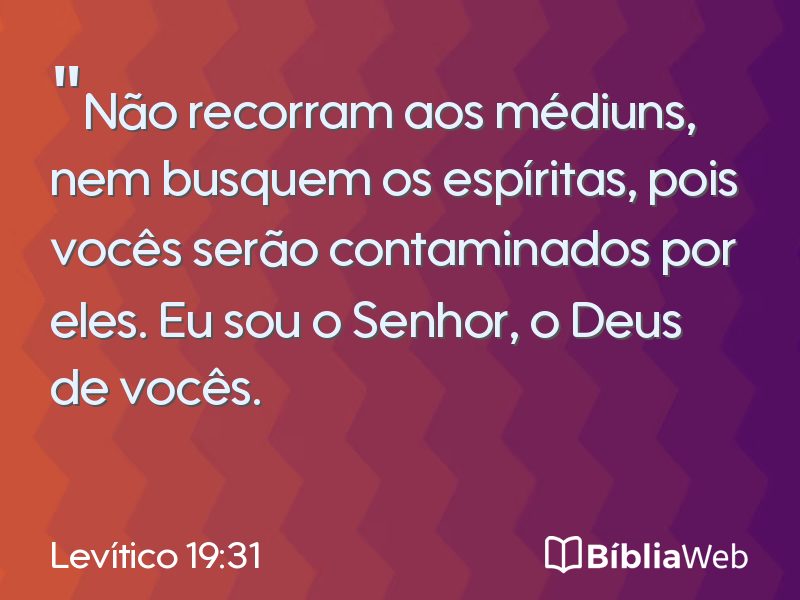 Levítico 19:31 em imagem para compartilhar